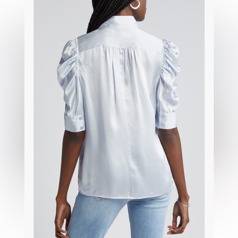 NWT Frame Button Up Silk Top - Picture 3 of 8